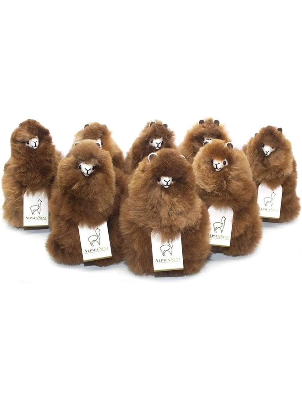 Alpaca Stuffed Animal Crafted in Fluffy Luxury Wool – Hypoallergenic Walnut - Picture 2 of 6
